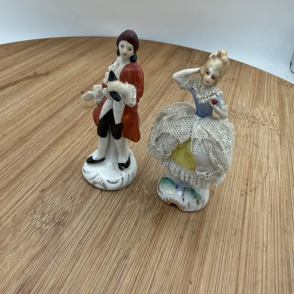 Courting‎ Couple Porcelain 1950's Made In Japan Gold Castle